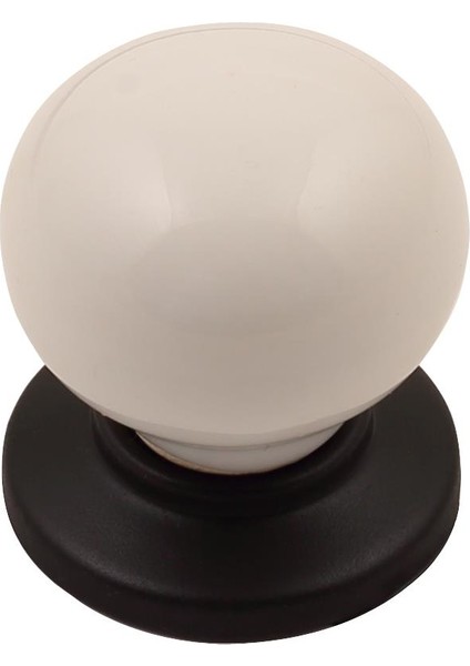 Sude Porselen Kulp Siyah Düz Düğme 2'li