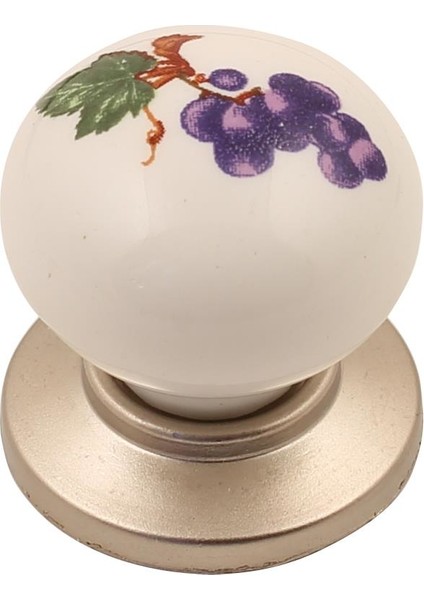 Sude Porselen Kulp Saten Üzümlü Düğme 2'li