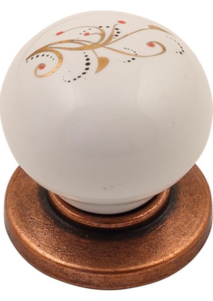 Sude Porselen Kulp Bakır Altın Desen 16 Düğme 2'li