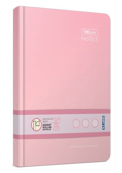 The Book Pastels Sert Kapak Kareli Defter Pembe