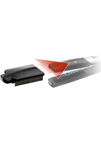 Swiss'x - Super Brush & Shine Set 230°C Iyonik Seramik Turmalin Fırçalı Saç Düzleştirici