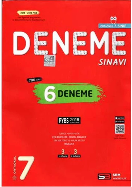 Sbm Yayınları 7. Sınıf 6 Deneme Sınavı