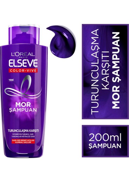 L'oréal Paris Elseve Turunculaşma Karşıtı Mor Şampuan 200ML & Saç Boyası - Excellence Creme 9.1 