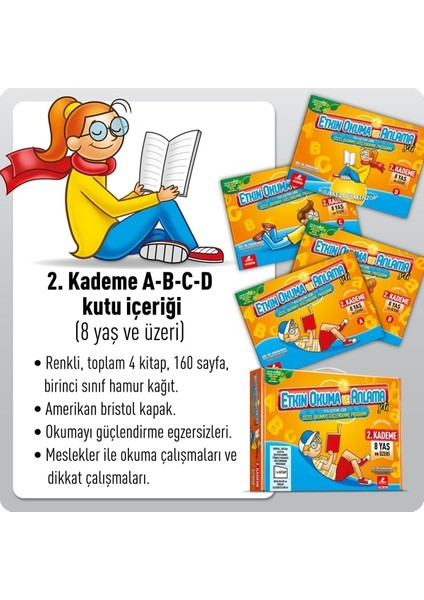 Etkin Okuma ve Anlama, Sözel Okumayı Güçlendirme Seti 8+ Yaş (2.Kademe)