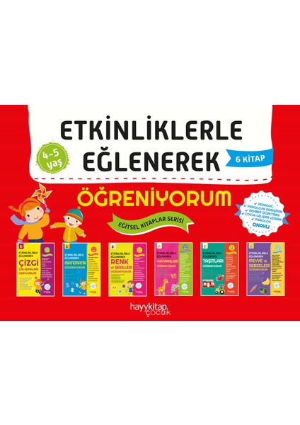 Etkinliklerle Eğlenerek Öğreniyorum Seti (6 Kitap Takım) - Canan Öztürk