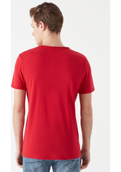 Erkek Kırmızı Basic Tişört 062772-30648 fırsatları