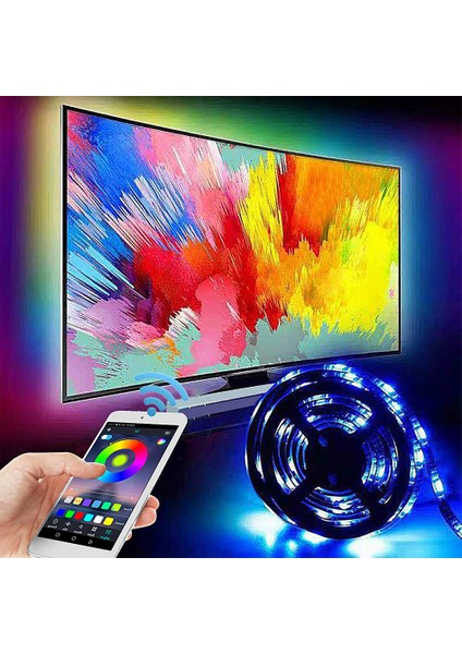 Triline Tv Arkası Bluetooth Rgb Usb Led Şerit Aydınlatma 5 m