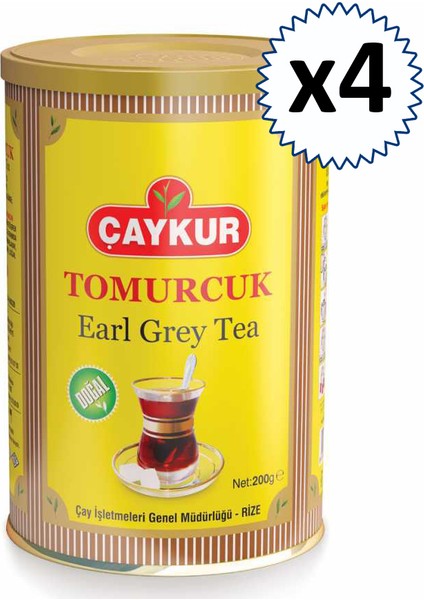 Tomurcuk Çay Teneke 200 gr Earl Grey x 4