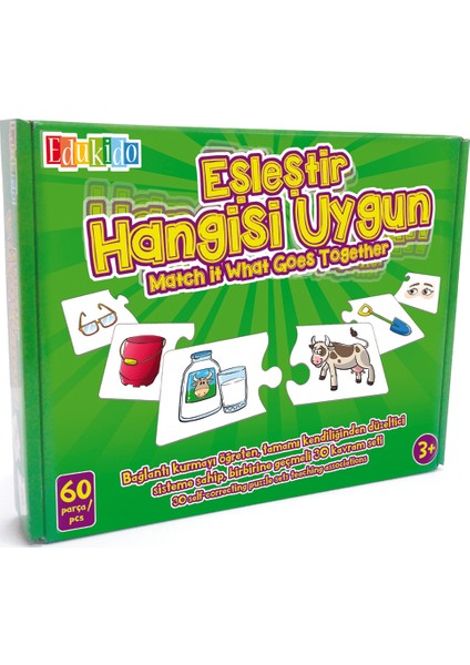 Eğitici Oyuncak Eşleştir Mukavva Puzzle Hangisi Uygun Edu-1011