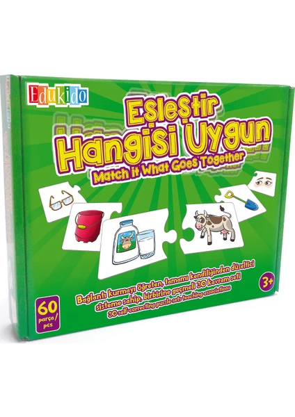 Eğitici Oyuncak Eşleştir Mukavva Puzzle Hangisi Uygun Edu-1011