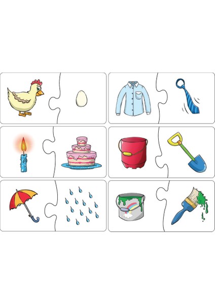 Eğitici Oyuncak Eşleştir Mukavva Puzzle Hangisi Uygun Edu-1011