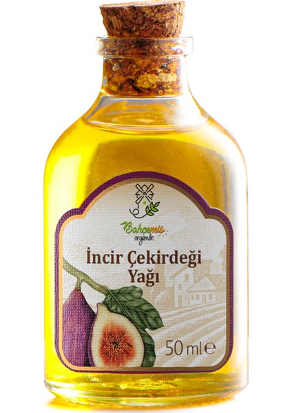 Bahcemis Organik Incir Çekirdeği Yağı 50 ml Soğuk Sıkım