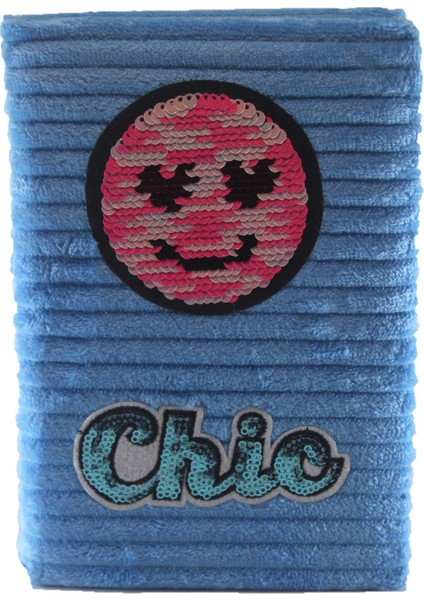 Peluş Pullu Gülen Yüz Defter