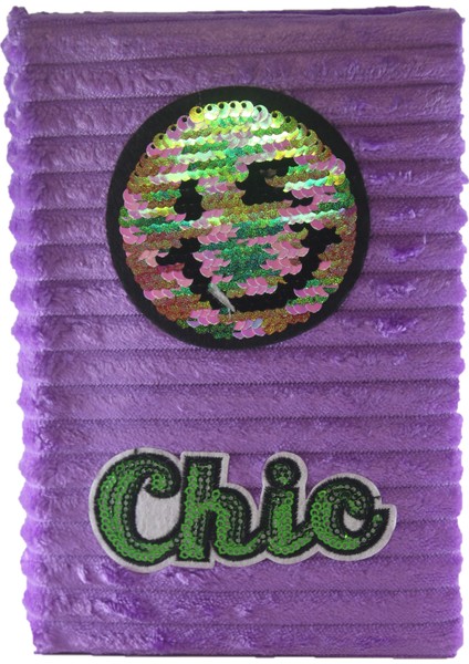 Peluş Pullu Gülen Yüz Defter