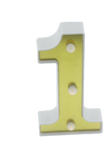 Plastik LED Işıklı Pilli 1 Yaş Numara