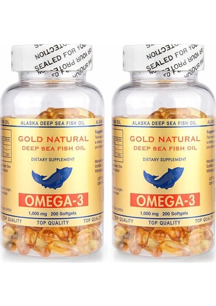 Gold Natural Omega 3 Balık Yağı 1000 Mg 2 Kutu 400 Softgel