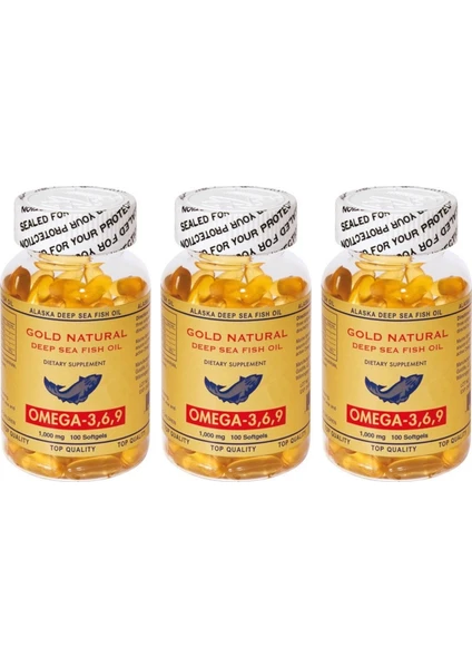 Gold Natural Omega 3.6.9 1000 Mg 3 Kutu 300 Softgel