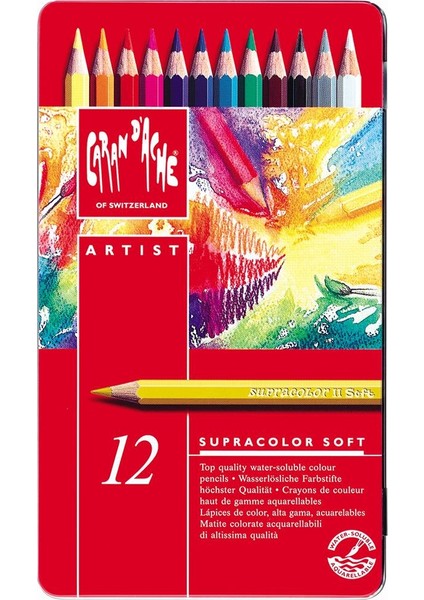 Supracolor 12 Renk Aquarell Boya Kalemleri