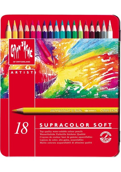 Supracolor 18 Renk Aquarell Boya Kalemleri