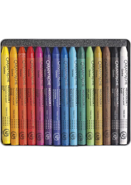 Caran d'Ache Neocolor I 15 Renk Wax Pastel Boya