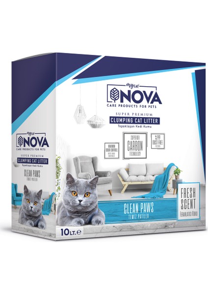 Mycat Nova Clean Paws (Temiz PATILER)10LT