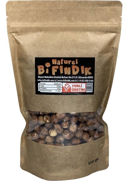 Bi Fındık Naturel Çiğ Fındık 500 gr