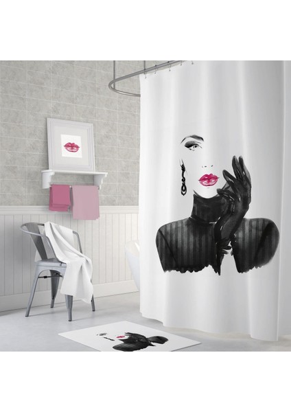 Tropik Pretty Banyo Duş Perdesi Tek Kanat 180 x 200 cm