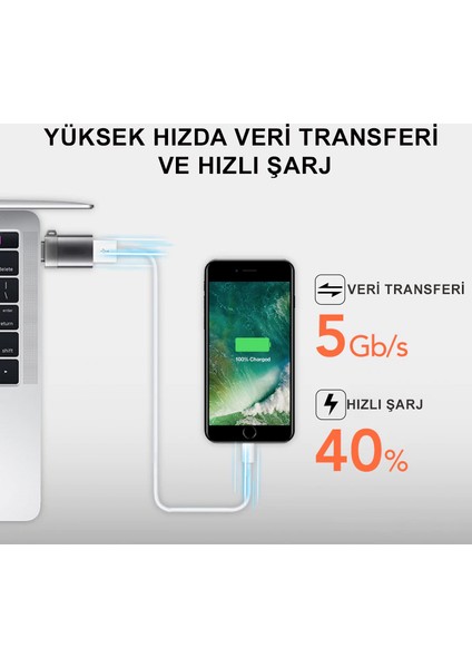 m Type C - USB 3.0 Otg Dönüştürücü Siyah