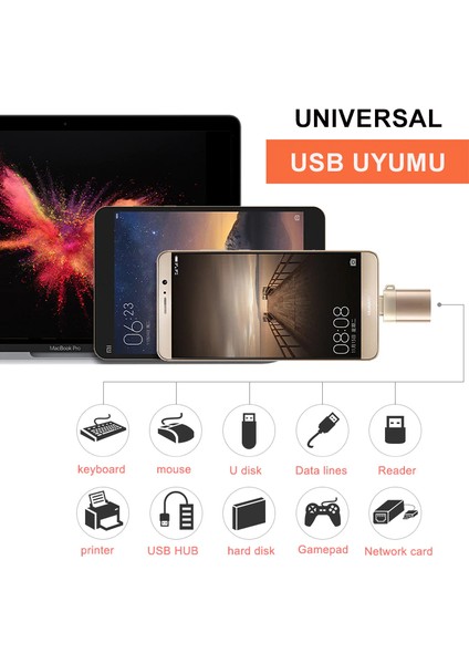m Type C - USB 3.0 Otg Dönüştürücü Siyah
