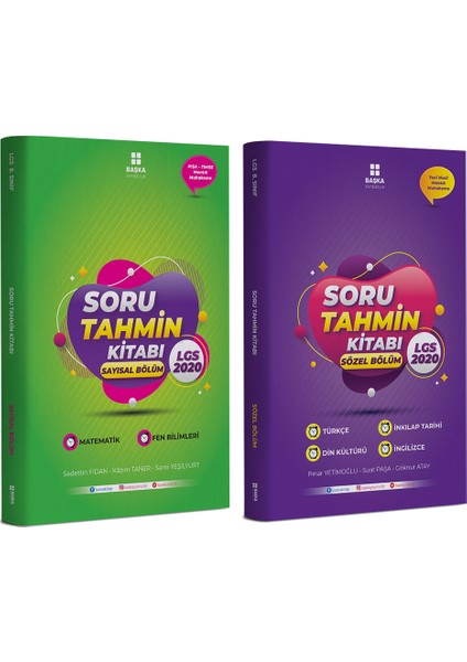 8. Sınıf LGS Soru Tahmin Kitabı Sözel Sayısal - 2020