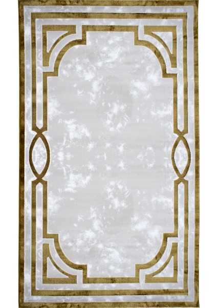 Halı Gold Plus 2648A Gold-Beyaz 120X170 cm El Oymalı Halı