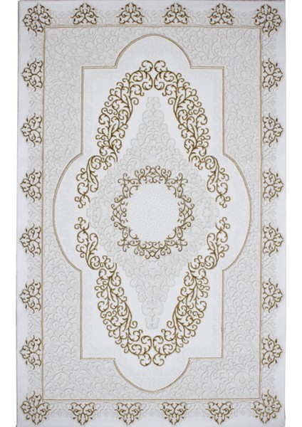 Halı Gold Plus 4317A Gold-Beyaz 120X170 cm Modern Halı