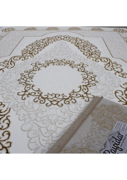 Halı Gold Plus 4317A Gold-Beyaz 120X170 cm Modern Halı