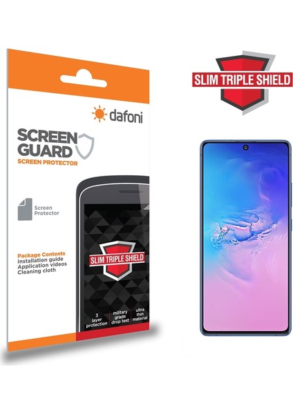 Samsung Galaxy S10 Lite Slim Triple Shield Ekran Koruyucu Şeffaf