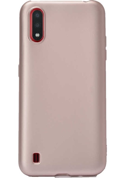Samsung Galaxy A01 Kılıf Premier Silikon Esnek Koruma Bronz