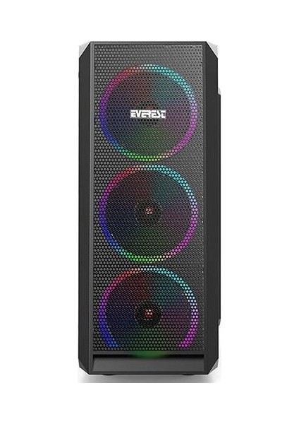 X-Mesh 4 Rainbow Rgb Fan Temperli Cam Oyuncu Kasası