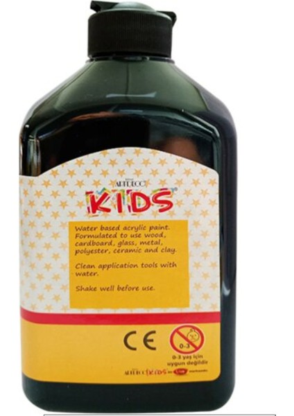 Akrilik Boya 500ml Kids Siyah 1618