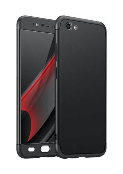 Redmi Note 5A Kılıf Zore 36 Tam Koruma 3 Parça Ays Kapak Siyah