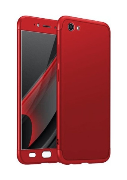 Redmi Note 5A Kılıf Zore 36 Tam Koruma 3 Parça Ays Kapak Kırmızı