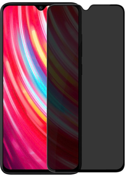 Xiaomi Redmi Note 8 Privacy Gizlilik Filtreli Tam Kaplayan Tempered Cam - Siyah