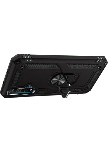 Huawei Honor 20 Anka Serisi Yüzük Standlı Armor Kılıf - Siyah fırsatları
