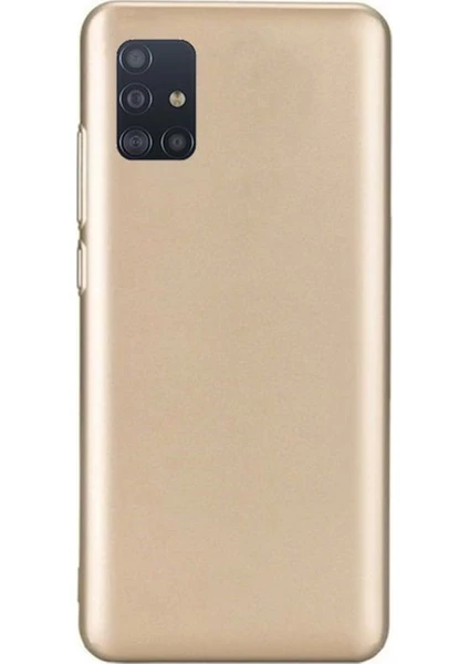 Samsung Galaxy A51 Premium Matte Silikon Kılıf - Gold