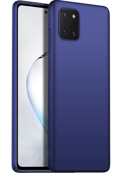 Samsung Galaxy A81 Premium Matte Silikon Kılıf - Lacivert