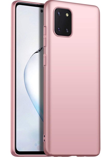 Samsung Galaxy A81 Premium Matte Silikon Kılıf - Pembe