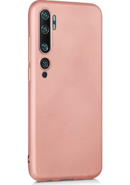 Xiaomi Mi Note 10 Premium Matte Silikon Kılıf - Pembe