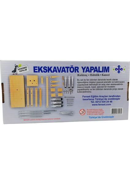 Basit Makine Ekskavatör Yapalım Deney Seti modelleri