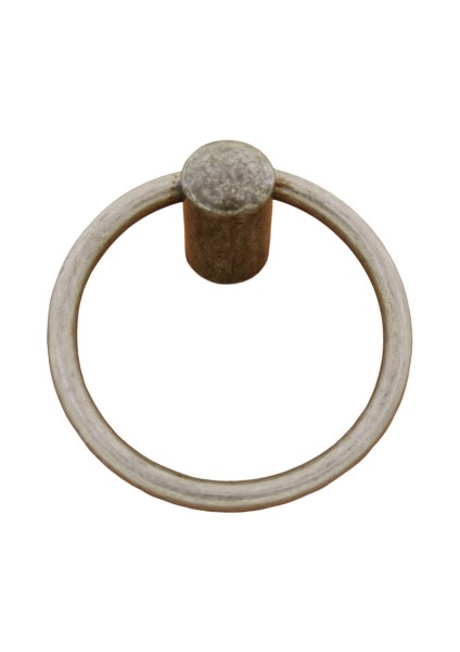 Halka Kulp Sarkaç Antik Gümüş Çap 6 cm