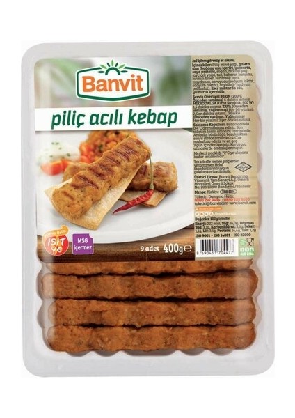 Piliç Acılı Kebap 400 gr