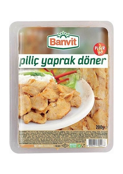 Piliç Döner Küvet 200 gr