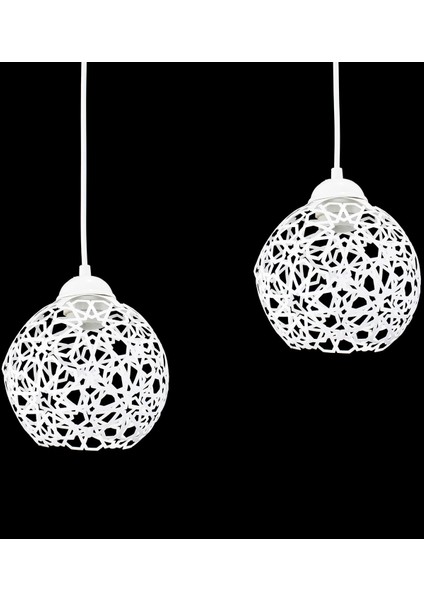 Selçuklu Top Motif Yıldız Ferforje Model Retro Rustik Sarkıt Avize